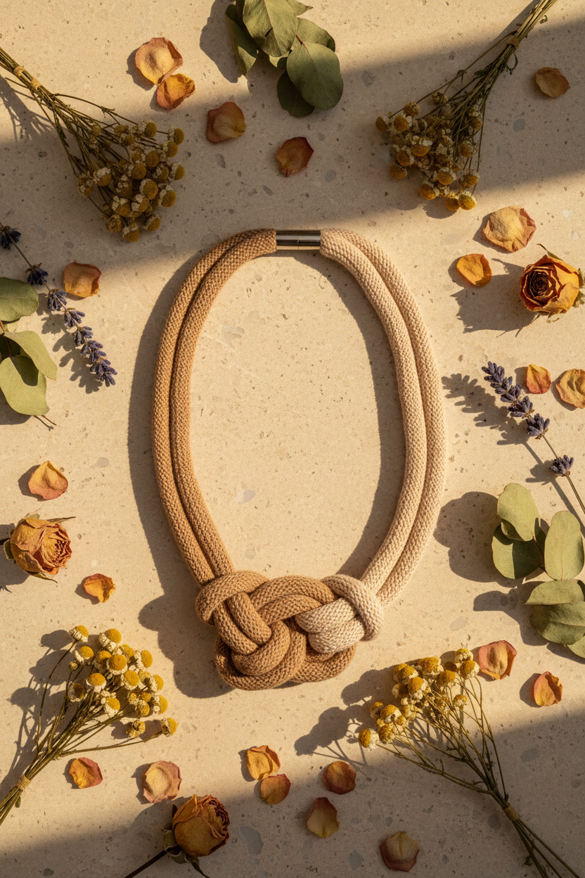 Nós Gioielli – Flat Lay Greige con Fiori Secchi