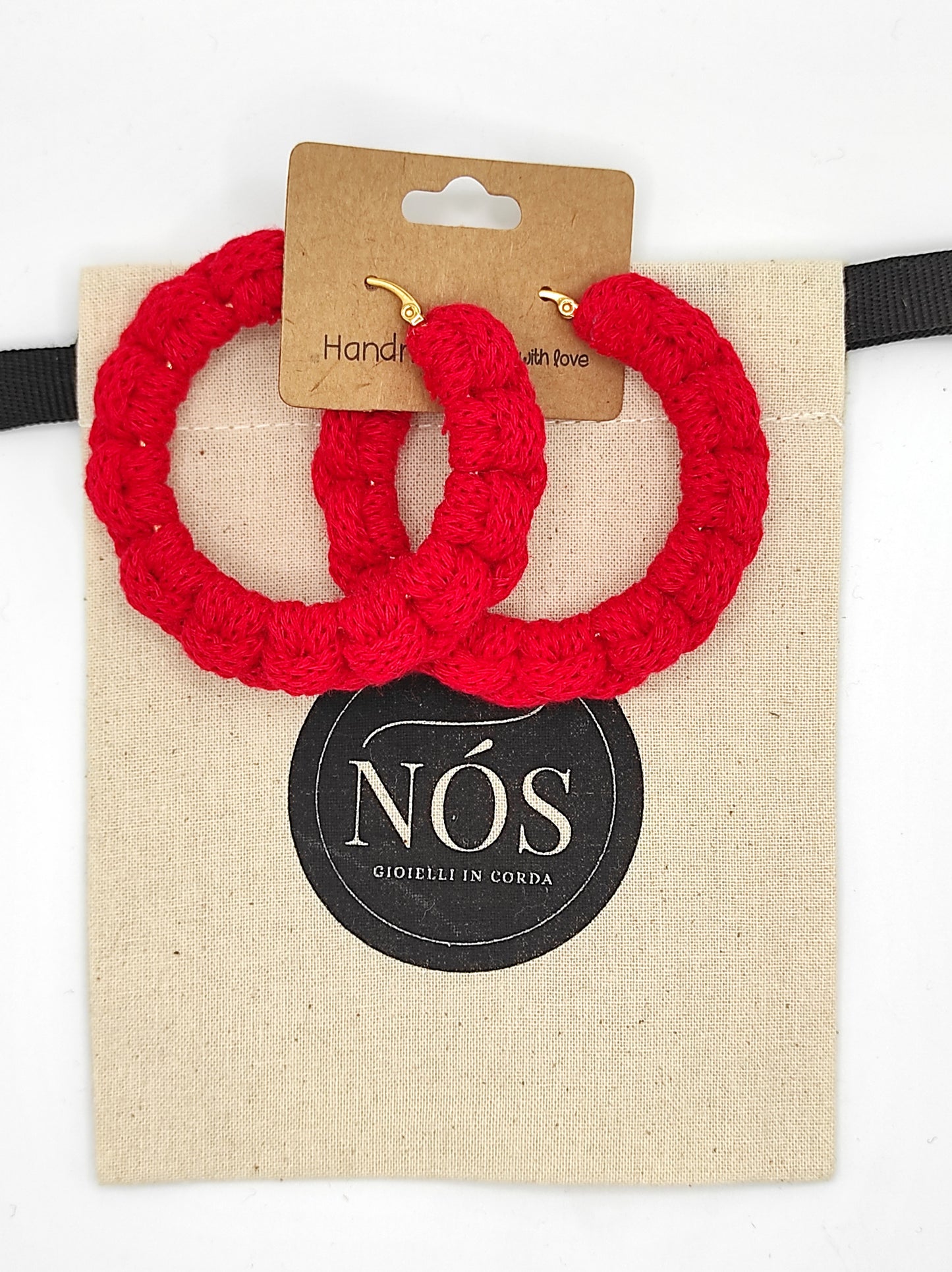 Orecchini Diana, color classic red.