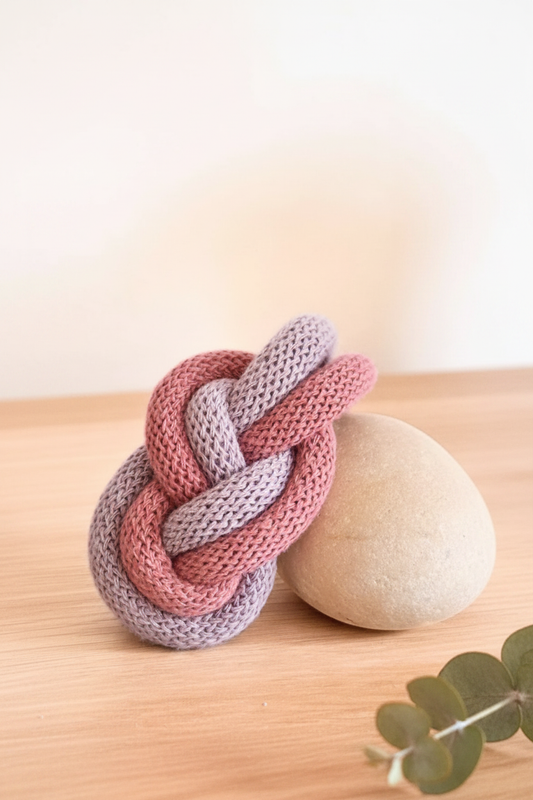 Bracciale Pop rosa/lavanda - sfondo avorio con botanica