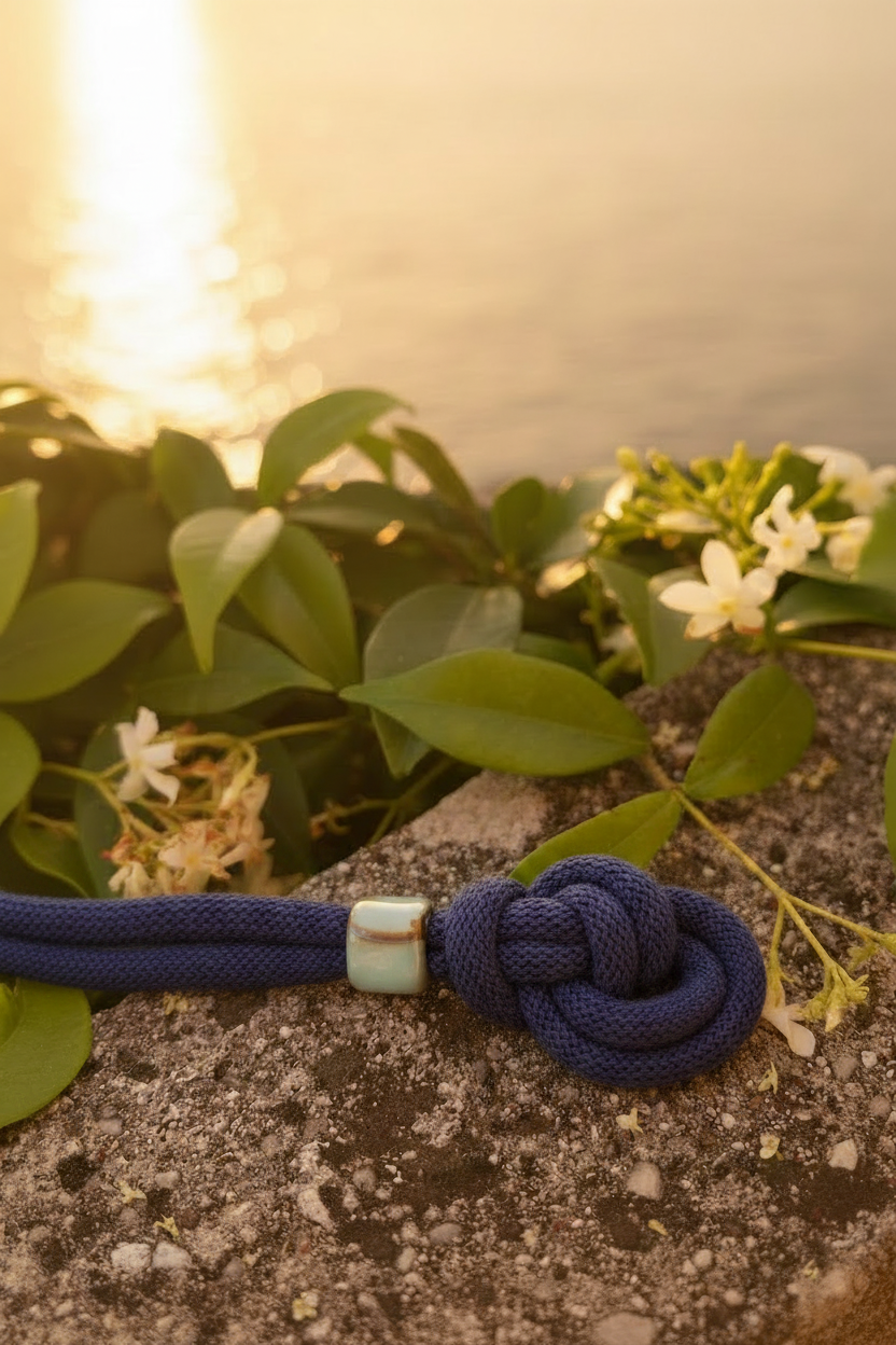Collana blu navy - mare e gelsomino