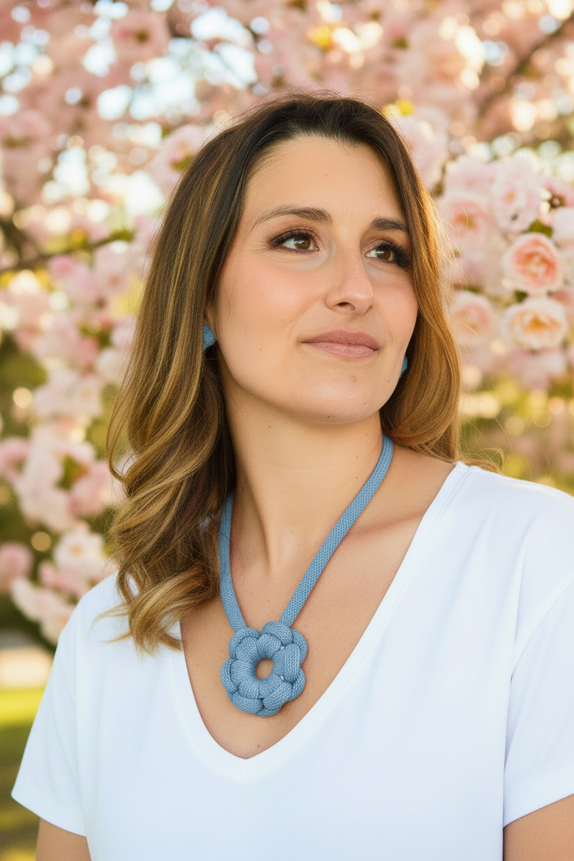 Collana fiore perfect blue