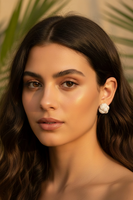 Lifestyle Nós - modella con orecchini Golden Natural