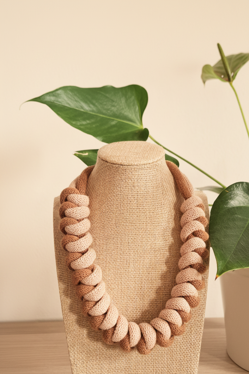 Medusa terracotta/blush - sfondo avorio caldo