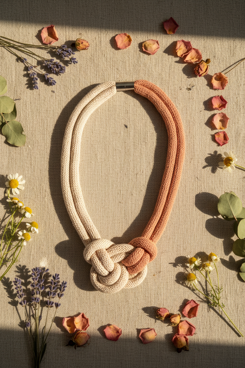 Nós Gioielli – Flat Lay Ecru + Rosa Antico con Fiori Secchi