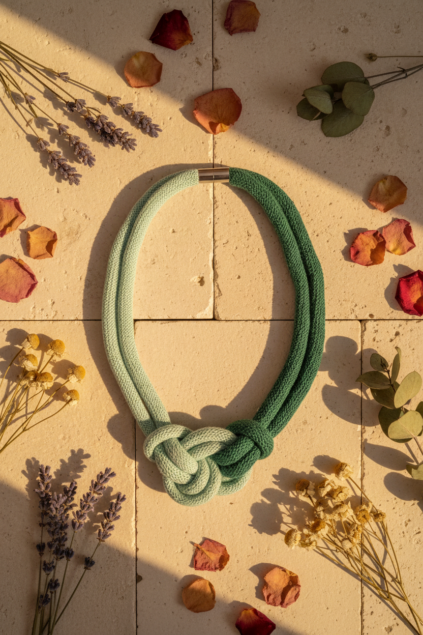 Nós Gioielli – Flat Lay Menta + Teal con Fiori Secchi
