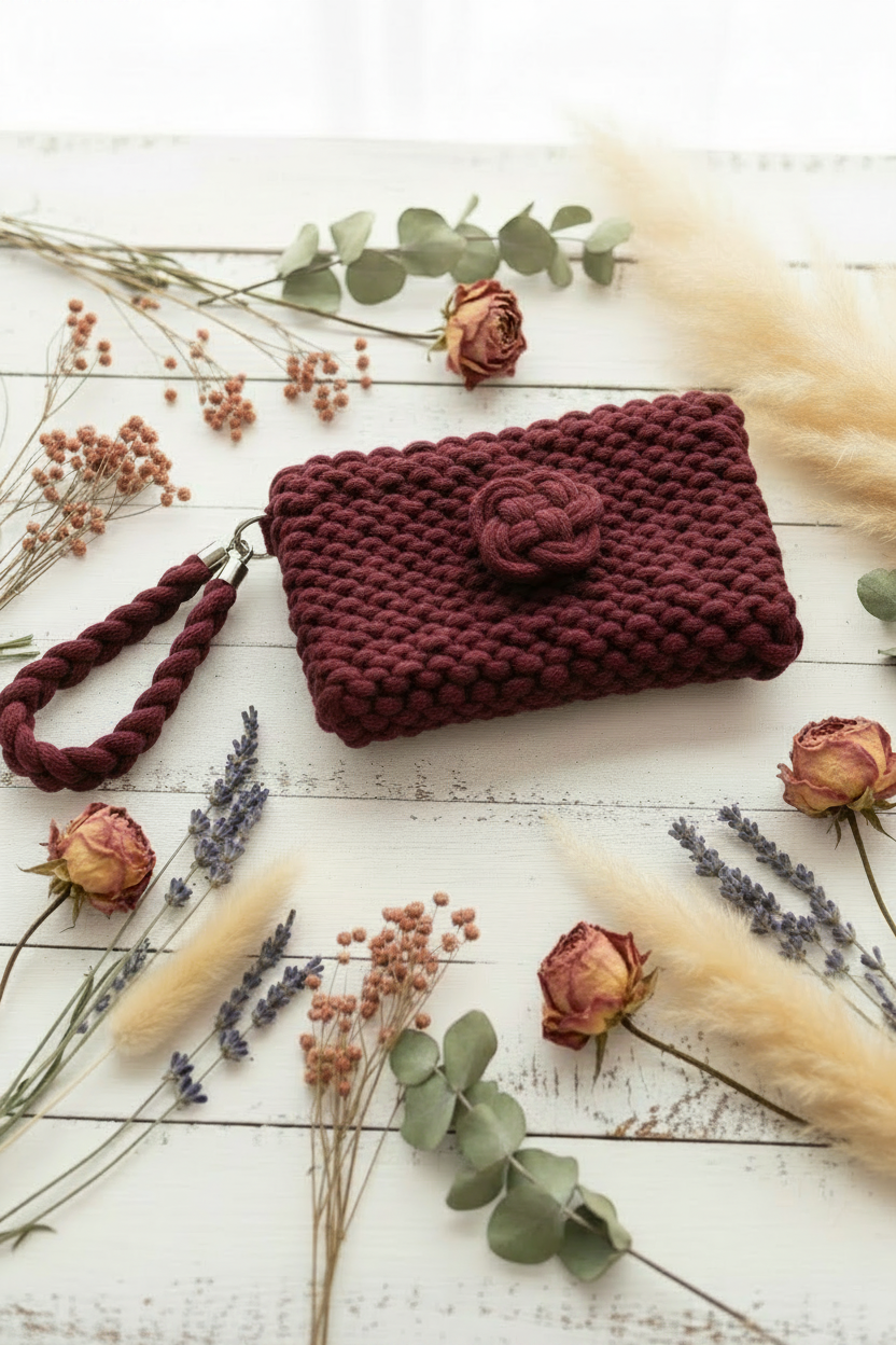 Pochette Nós – Burgundy Scuro Bobbiny