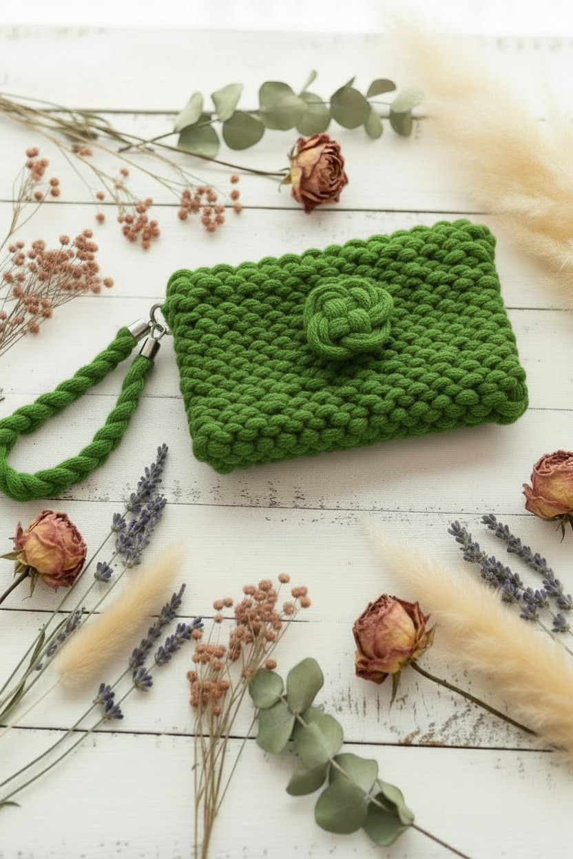 Pochette Nós – Moss Green Esatto Bobbiny