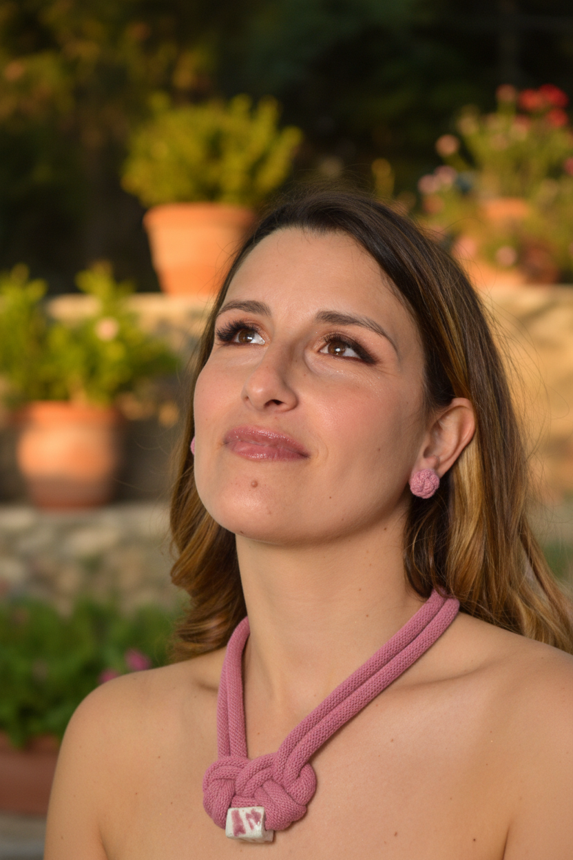 SCRIGNO – rosa – luce dorata – sfondo naturale