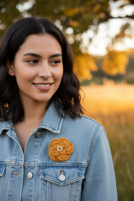 Spilla Madame Mustard - lifestyle denim